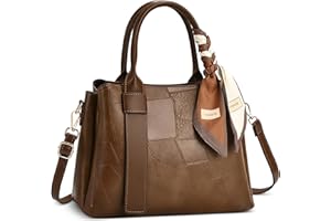 FORRICA Handbag Women Top Handle Bag Stylish Patchwork Texture Shoulder Bag PU Leather Elegant Ladies Crossbody Bag for Travel Shopping