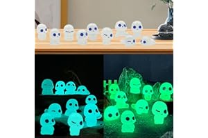 TARKDAK 20PCS Princesa Mononoke Árbol Luminoso Elfo Figuras Resina Decoración Baumelfen Fantasmas para Jardín Balcón Patio Micro Paisaje, B