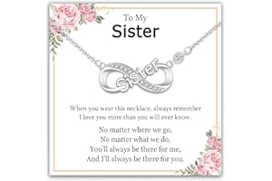 EPIRORA Silver Infinity Necklace for Women, Mother's Day Birthday Christmas Anniversary Jewellery Gifts for Mum Daughter Sister Granddaughter Niece Auntie Nana