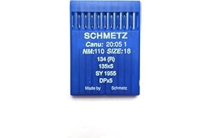 SCHMETZ Industrial Sewing Machine Needles CANU 20:05 1, 134R, SY 1955,DPx5 Size 110/18