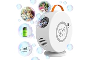 YEVOHADT Machine à Bulles, Jeux Exterieur Enfant, Jouet a Bulles Automatique Rechargeable Soufflante, Rotatif 90°/360°, Pistolet a Bulle pour Enfants 1 2 3 4 5 6 Ans, Jeux De Jardin, Idée Cadeau Garcon Fille