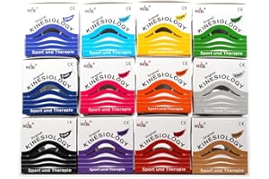 ‎NASARA Nasara Original Kinesiologie Physio Sport Tape: Sparset mit 12 Tapes für Sport und Medizin, Rollengröße 5cm x 5m