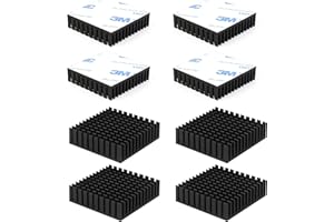 Iyowei 8PCS Dissipateur de Chaleur 40mm x 40mm x 11mm, Dissipateurs Thermiques en Aluminium avec Ruban Thermique
