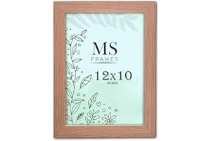 AI Decor 12x10 Inch Oak Picture Frames (30.5x25.4 cm) Poster Frame - Clear Acrylic Display Poster MDF Wooden Portrait/Panoramic - Flat Wall Mount Hang Hooks & Free Tabletop Stand