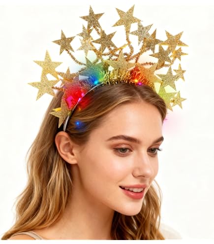 GWAWG Cerchietto per capelli da donna, con strass scintillanti, oro perlato, accessorio per capelli da sposa, per occasioni speciali, feste e glamour