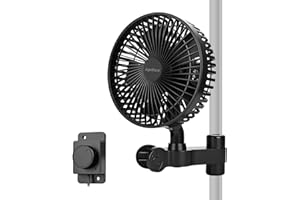 Apritsce Ventilador de Clip, Ventilador Grow con Regulador de Velocidad Variable, Motor EC Ventilador para Armario de Cultivo Grow