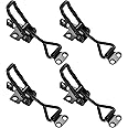 4 Pcs Adjustable Toggle Clamp Latches, Toggle Clamps, Black Metal Toggle Latches, Quick Release Pull Latch Clamps for Cabinet Boxes Adjustable Buckle, 100Kg/220Lbs Holding Capacity