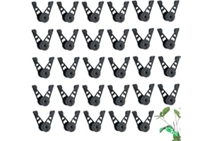 BUKYCAT 30 Stück Pflanzenwachstum Bieger Clips, Pflanzenzweig, 360 Grad Verstellbarer Pflanzenbieger, Low Stress Training Clips, Zum Biegen von Pflanzenstämmen und Ändern der Wuchsrichtungs (Schwarz)