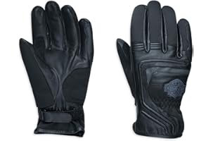 HARLEY-DAVIDSON Herren Motorrad-Handschuhe Biker Leder-Handschuhe geformte Daumen, vorgewölbte Finger und Power-Stretch