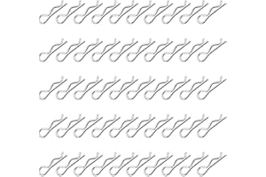 AOEVUIR 50 Pcs RC Car Clips, Pin della Clip del Corpo Perni per Clip per Carrozzeria RC per Coperture Clip per Carrozzeria in Metallo a Forma di R Perni Compatibili con Auto RC 1/5 1/6 1/8 1/10