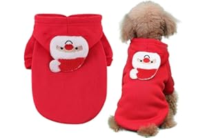 DURDIIY Felpe Cani Felpa Cani Piccola Taglia Maglioncino per Cani, Cappotto Caldo Dell'animale Domestico Vestiti Natalizi per Cani Inverno Cappotto per Cani per Chihuahua Yorkshire (XL, Rosso)