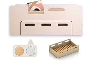 smartwood Pipi L Cama Infantil 80x160 con somier y cajón con función para Dormir - para niños y niñas - Cama Montessori con cajon y somier 160x80 cm - Blanco