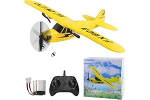 SIKKEBY Aereo radiocomandato 2 CH 2,4 GHz RC aereo rtf per principianti, bambini e adulti, giocattolo con ricarica USB