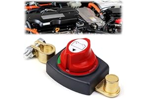 TYBYBB Odłącznik akumulatora 12 V, 24 V, 48 V, główny wyłącznik akumulatora samochodowego, odłącznik akumulatora 12 V, do samochodów ciężarowych, łodzi, jachtów, przyczep kempingowych