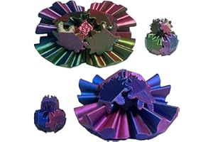 TOCAFEANK 2 STK 3D Gedruckter Zahnradball | Gear Sphere Spinner Fidget Toy | Steampunk Gear Fidgets Cube Sensorisches Spielzeug | Reise Würfel Spielzeug Stressball für Kinder und Erwachsene