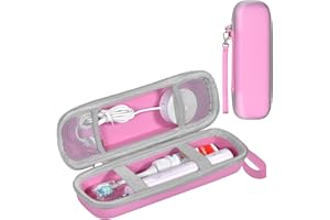 TUNYINSH Electric Toothbrush Travel Case for Oral B/Oral-B Pro/Philips Sonicare Electric Toothbrush, Portable Hard Shell Ice Case for Oral B Toothbrush Heads and Accessories, pink, Toothbrush case