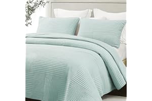 Whale Flotilla Colcha para Cama de 240 x 260 cm, Colcha de Microfibra, con 2 Fundas de Almohada, Suave y Ligera, para Todas Las Estaciones, Verde