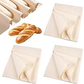 3 Pieces Linen Fabric for Bread Dough, 75 x 45 cm Fabric Baker Yeast Cloth