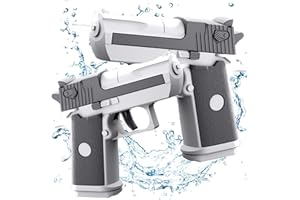 DAZZTIME Pistola de Agua Pequeña, 2 en 1 - Mini Pistola de Agua para Niños, Juguete de Plástico para Playa y Piscina