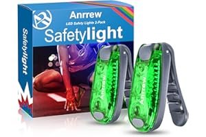 Anrrew Blinklicht Schulranzen Licht LED Sicherheitslicht 2er Set,Clip Reflektor Rucksack licht Lauflicht Kinderwagen Licht.Ideal für Jogger,Schultasche für Kinder, Kinderwagen、leuchtanhänger Hund