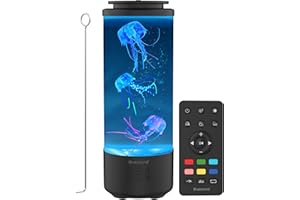 EYESOUND Jellyfish Lamp Bluetooth Speaker, White Noise LED Jellyfish Aquarium Night Light, 7-Color Changing with 4 Light Mode, Mood Lamp for Home Office Sleep Relax, Gifts for Kids Teens Girls Boys Adults