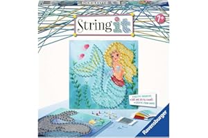 Ravensburger 18092 String it Midi Ocean – Kreative Fadenbilder mit Meerjungfrau und Wal kinderleicht aus Kunststoffpins und buntem Faden