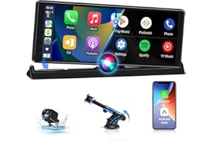 JANSITE Exclusividad Pantalla Carplay Android Auto Inalambrico, Universal Pantalla Coche Táctil de 10,26 Pulgadas Carplay Coche con Cámara de Marcha Atrás, p antalla Android Auto con Navegación GPS