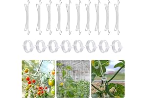 KINGLAKE Klips na pomidory, haczyk na pomidory, 30 sztuk, z 30 praktycznymi klipsami podpierającymi rośliny, haczyki na pomidory, metalowe haczyki do pomidorów
