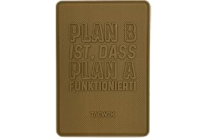TACWRK Plan B ist, DASS Plan A funktioniert PVC Klett Rubber Morale Patch Fun Patch, Coyote, 8 x 5,5 cm