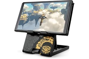 Tscope Cute Switch Stand for Nintendo, for Zelda Tears of The Kingdom Switch Lite Holder Bracket, Adjustable Foldable Portable Compact Playstand for Switch OLED