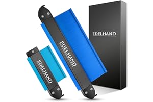EDELHAND© Konturenlehre groß mit Feststeller | Praktisches 2er-Set für präzise Messung | Konturmessgerät als Vervielfältigungslehre mit extra Tiefe | Handwerker Werkzeug Gadget | 25cm und 12cm