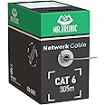 Mr. Tronic Bulk Cat 6 Ethernet Cable 305m, High Speed LAN Ethernet Network Cable, 305m Bulk Cat6 Internet 1 Gbps, 250 MHz, ADSL AWG24, UTP CCA (305 Meters, Grey)
