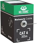 Cavo Ethernet CAT 6 UTP Esterno 305m – Hizone Pro, Nero, In Scatola (CCA)