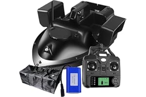 HXZB Fishing Bait Boat with GPS, Remote Controlled Bait Boats for Carp Fishing, 500M RC Fishing Boat with 12000mah Battery & Free Carry Bag