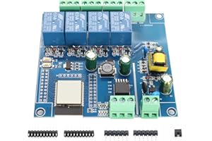 Binghe ESP 4-Channel Relay Module, ESP Relay Development Boards with WIFI Bluetooth BLE AC220W/DC5-30V Power Supply For DIY Programming Projects（LC-Relay-ESP-4R-A2）