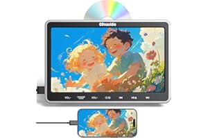 GOnavidio 10,1 écran Voiture Enfant appuie tête, Lecteur DVD Voiture avec 1080P HDMI in, Lecteur DVD Portable Compatible USB/TF, Slot in Design pour Enfant