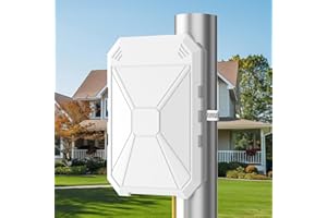 INEAUTO N300 Potente Ripetitore WiFi Esterno, wifi Extender Esterno, Amplificatore WiFi Con 4 antenne integrate, Resistente Alle Intemperie IP67, WPA/WPA2, Passivo PoE, Porta Ethernet, Per Giardino e Patio