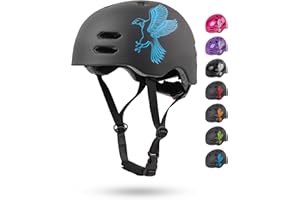 PROMETHEUS BICYCLES Prometheus Casque de vélo pour Enfants 6 à 9 Ans garçons et Filles Taille S 53-55 cm avec Anneau Rotatif Casque de Sécurité pour Skateboard Roller Skating Scooter Protection - Certifié TÜV Rhénanie
