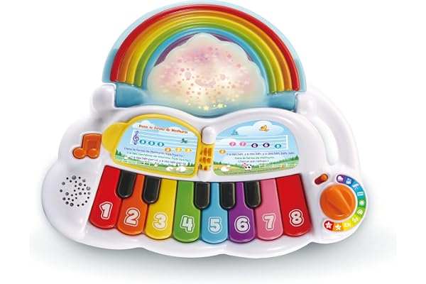 VTech - Piano Arc en Ciel Lumi Magique – Jouet Piano Bébé/1-3 Ans – Version FR 612405 Multicolore