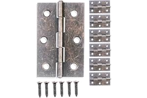 HOMETOOLS.EU Fuxxer® Lot de 6 charnières en métal style rétro 62 x 40 mm Avec vis