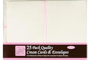 ANITA'S Biglietti e Buste A5 Lotto 25 Buste Crema di Anita