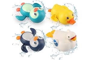 LinStyle Badleksaker för barn, 4 delar, badleksaker för barn, 1, 2, 3, 4 år, flytande leksaker, vattenspel, bad/bad/pool, dusch, leksak, present till pojke, flicka