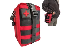 SECUENOR Trousse de premiers secours tactique (vide) + petite marque FRANCAISE s'attache à la ceinture solide compacte pratique facile à transporter conçue pour tous types d'activitèes bricolage randonnée