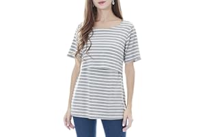 Smallshow Nursing Tops Women’s Maternity Short Sleeve Shirts Maternity Breastfeeding Clothes