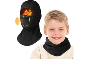 Comfyouth Sturmhaube Kinder Winter Thermo Skimaske Winddicht Balaclava mit Atmungsaktiven Löchern Multifunctional Sturmmaske Gesichtsmaske Einheitsgröße für Kinder Jungen Mädchen Ski Fahrrad