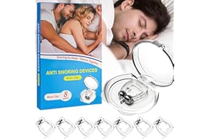 SVERLUUS Pince à Nez Anti Ronflement, 8PCS Clip de Nez en Dilatateur Nasal Réutilisable Silicone Magnétique Dispositifs anti-ronflement Améliore la Respiration Empêcher