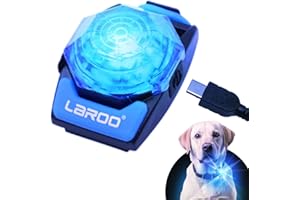 LaRoo Sicherheits LED Leuchtband für Hunde Katzen,LED Licht Blinklicht mit Klettverschluss, Einfach an Halsband Leine und Geschirr zu Befestigen, Wasserdicht Leuchtend Outdoor Sportarten