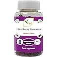 Ved Elderberry Gummies; EDB Chews Elderberry Flavour with Vitamin C and Zinc, Raw Unfiltered Elderberry Gummies, Vegetarian Vegan Health Supplement for Adult - 60 Chews 30 Days’ Supply