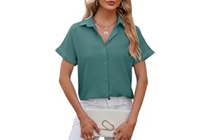 Decorie Camicia Donna Elegante Manica Corta Blusa Donna Estiva Camicetta