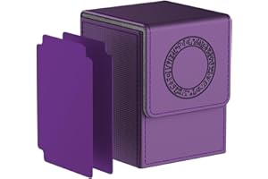 Bheddi Card Deck Box for YGO TCG Cards, with 2 Dividers per Box, Large Size Holds up to 110 Cards(Forbidden One) (Spellbind-Purple)